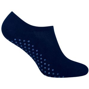 Dames Onzichtbare Sokken met Grijpers voor Yoga & Pilates | Steven | No Show laag uitgesneden katoenen sokken met antislipgrepen - Marine