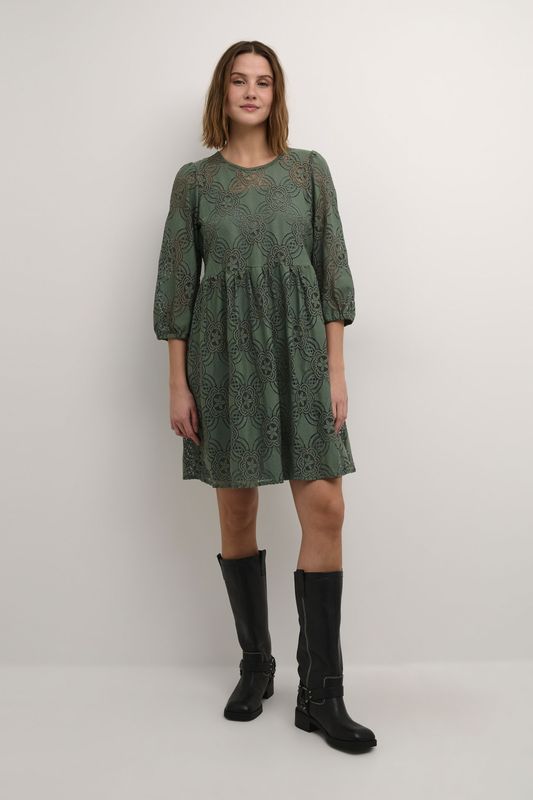 Kaffe - Jurk 'Paula' - Jade Groen - Jerseyjurk