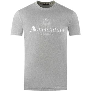 Aquascutum Heren Londen Aldis Logo T-Shirt (Grijs)
