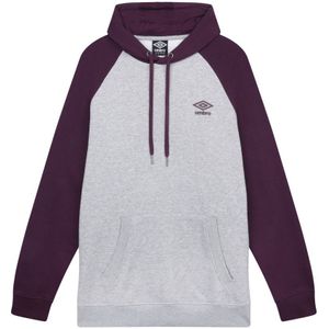 Umbro Heren Core Raglan Hoodie (Grijs Gemêleerd/paars) - Maat XL