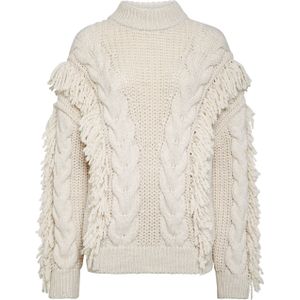 Trui - Skull - Pullover - Hoog Hals - Met Kabelbrei Details