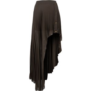 Patrizia Pepe - Geplooide Maxi Rok - Groen