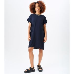 Navy oversized zakjurk met halve mouwen