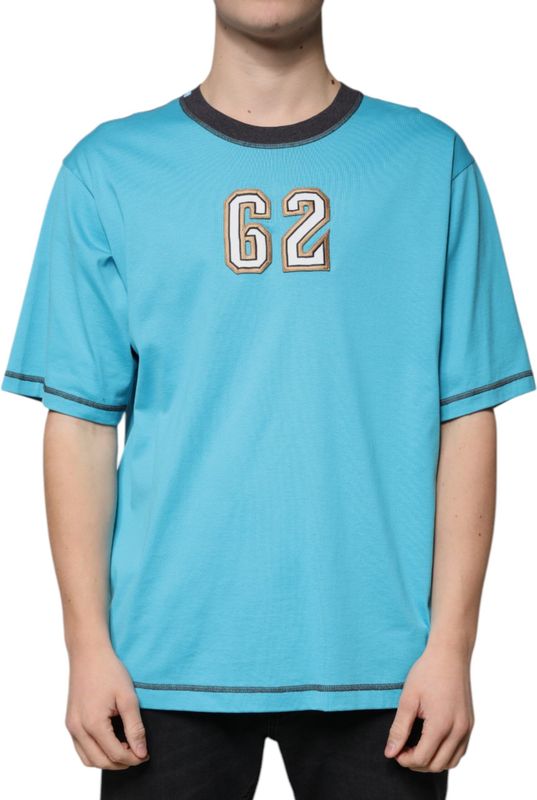 Dolce & Gabbana - Crew Neck T-shirt - Blauw - Katoen