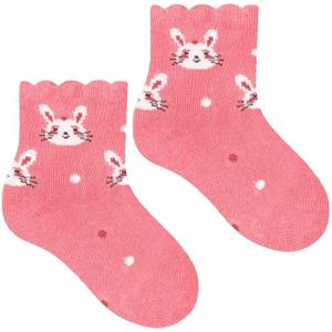 Steven - Baby Nieuwigheid Grappige Patronen Katoenen Sokken - Konijn (Roze)