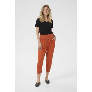 Casual Broek - Loose Fit - Oranje - 6/8 Lengte