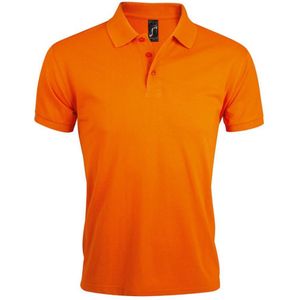 SOLS Heren Prime Pique Poloshirt met korte mouwen (Oranje)