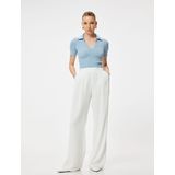 Koton - Trui - Lichtblauw - Knitwear - Polokraag - Halve Mouw