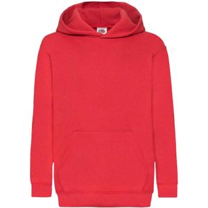 Fruit Of The Loom Kids Unisex Classic 80/20 Hoodie (Rood)