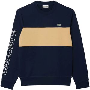 Lacoste Unisex Sweatshirt met gekleurde hals voor volwassenen (Marine)