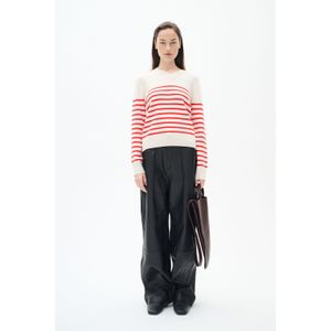 Pullover Classic fit white red