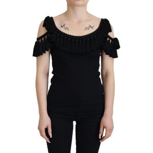 Dolce & Gabbana - Zwarte Katoenen Tanktop Blouse - Dames