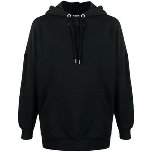 Palm Angels Classic Logo Black Oversized Hoodie - Maat XS