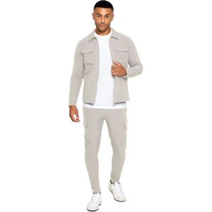 Enzo - Heren Cargo Shacket - Trainingspak Set - Steen