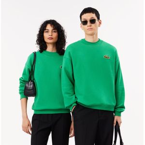 Lacoste - Loose Fit Badge Accent - Fleece Sweatshirt - Groen