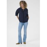 Cream - Blouse - Dress Blues - ½ Mouwen - Ronde Hals met V-Uitsnijding