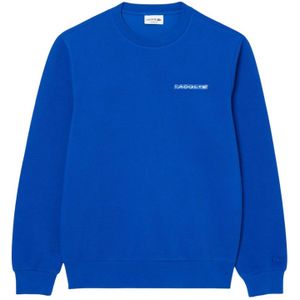 Lacoste Heren Accent Pique Badge Sweatshirt (Blauw)