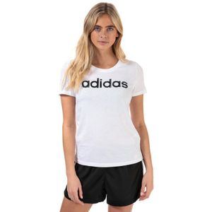 adidas - Brush Effect Logo - T-shirt - Wit