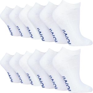 IOMI - 12 paar Gedempte Diabetische Trainersokken - Wit