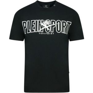 Plein Sport vetgedrukt merklogo zwart T-shirt