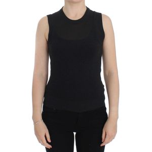 Dolce & Gabbana Vrouwen Zwarte Mouwloze Crewneck Vest Trui