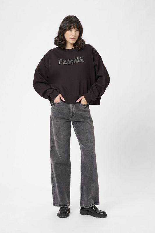 Sweatshirt KAlise Sweatshirt Oversize fit dark brown