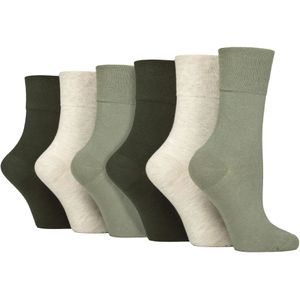 6-pack Dames Non-elastische Katoenen Diabetessokken met Naadloze Teen