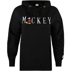 Disney Dames/dames Mickey Mouse Geborduurde Hoodie (Zwart) - Maat XL