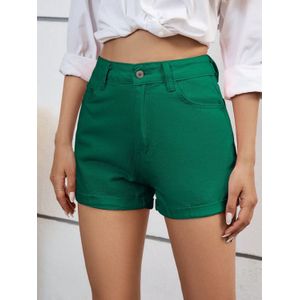 Hoge taille denim shorts
