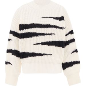 Mymo Jumper Dames wol wit zwart