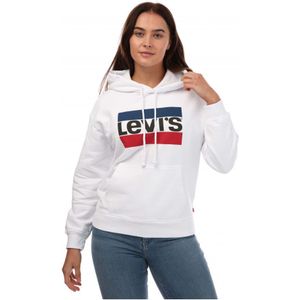 Levi's standaard hoodie met print voor dames, wit