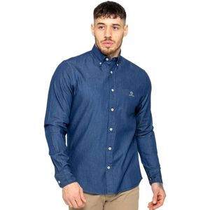 Enzo | Heren Regular Fit Denim Overhemd - Maat L
