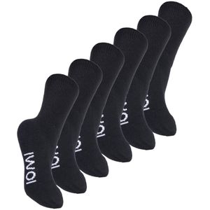 IOMI - 3 Paar Diabetische Sokken Voor Gezwollen Benen - Zwart - Maat 12-13J / 152-158cm
