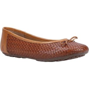 Hush Puppies Dames/Dames Ballerina Leren Pompen (Tan)