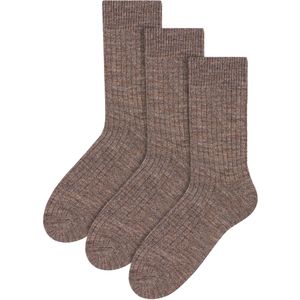 Steven - 3 Paar Heren Alpaca Wol Sokken | Winter Dikke Warm Wandelen Boot Sokken - Beige
