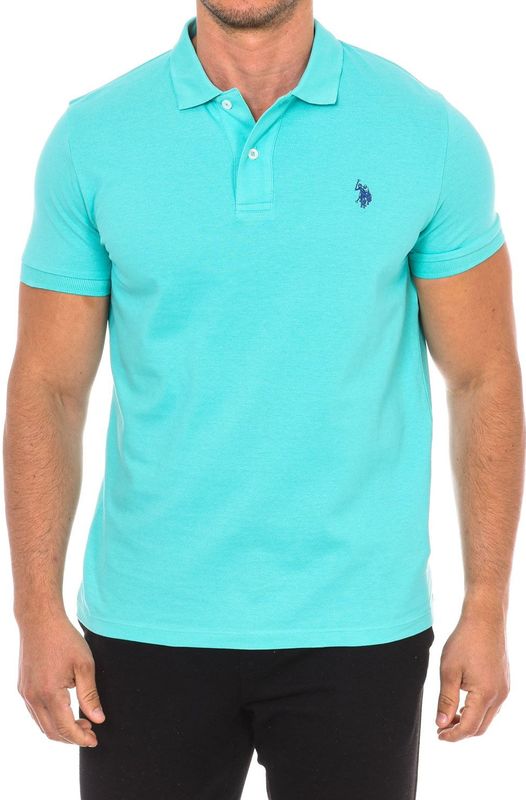 U.S. Polo Assn. - Polo met Korte Mouwen - Blauw - Heren - Katoen