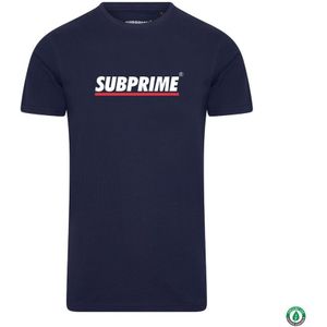 Subprime Tee SS Shirt Stripe Navy Blauw - Maat 2XL