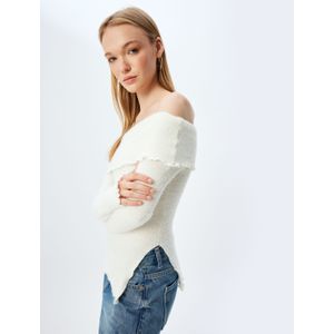 Koton T-SHIRT LANGE MOUW Lage schouder Lange mouw T-shirt