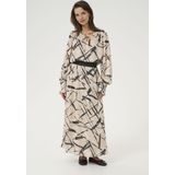 Kaffe - Plooirok - Abstracte Print - Elastische Tailleband