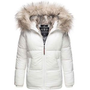 Navahoo Premium Dames Winterjas Tikunaa – Puffer Look, Warm & Met Kunstbontkraag