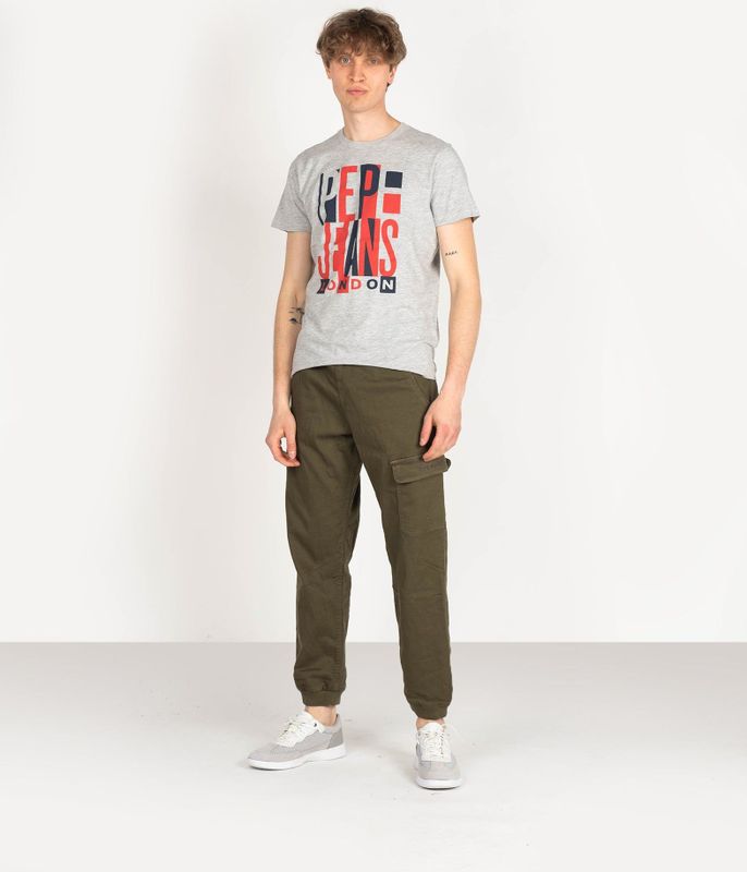 Pepe Jeans - T-shirt - Grijs - Heren - Korte Mouwen