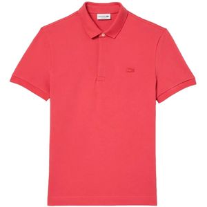 Lacoste Heren Paris Pique Regular Poloshirt (Rood)