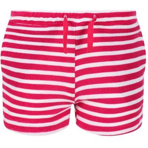 Regatta Childrens/Kids Dayana Towelling Stripe Casual Shorts (Roze Fusion/Wit)