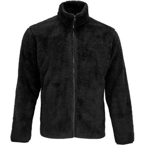 SOLS Vink Fluffy Jacket Voor Volwassenen (Zwart) - Maat L