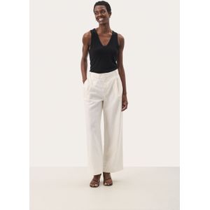 Part Two - RabiaPW - Bandplooibroek - Zwart/Natuurwit - Wide Leg