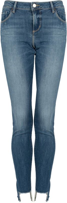 Guess - Hoge Skinny Distressed Jeans - Blauw - Dames