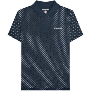 Lambretta Heren Polka Dot Big & Tall Polo Shirt (Marineblauw)