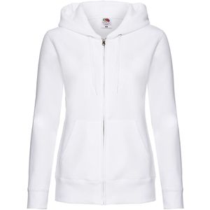 Fruit of the Loom Dames/Dames Premium Hooded Lady Fit Hoodie (Wit)