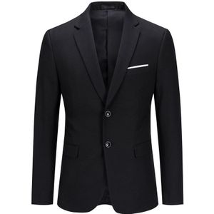 Klassieke zwarte blazer Blazer met twee knopen