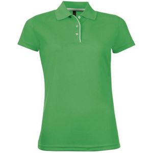 SOLS Dames/dames Performer korte mouw Pique Polo Shirt (Kelly Groen)